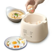 Universal Egg Cooker - Versatile Electric Egg Boiler for Hard & Soft Boiling, Steaming, Onsen Tamago - Auto Shut Off & Beep Alarm - Ideal for Home, Dorm, RV, and Camping