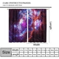 thumbnail image 3 of Galaxy Curtains Fantasy Galaxy Universe Mysterious Nebula Purple Orange Art Print for Kids Girls Boys Bedroom Living Room Rod Pocket Decoration Window Drapes 2 Panels W42xL84in, 3 of 6