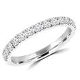 thumbnail image 1 of Bague de Mariage Semi-Éternité Diamant Rond 0.38 CTW en Or Blanc 14K - Taille 5.5, 1 of 1