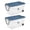 Clear / Blue, variant on 160 Quart (40 Gallon) Wheeled Clear Plastic Storage Bin 2-Pack Gray - Industrial Tote with Handle Drip-Resistant Lid