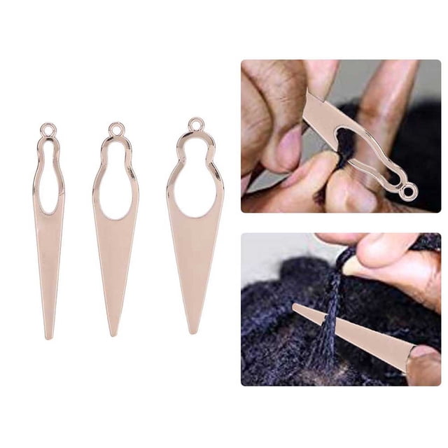 Dreadlocks Crochet Crochet, Crochet de Mode, 0.03in Dreadlocks Rangés pour Dreadlocks Faisant Tressage Argent, Or, Or Rose