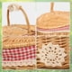 thumbnail image 3 of Cesta de picnic de mimbre con tapa y asa, cuerpo tejido resistente con forro lavable for acampar al aire libre, 3 of 6