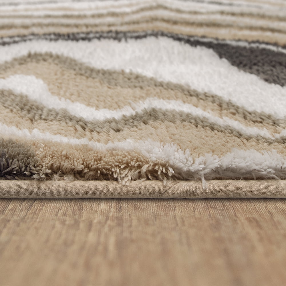 Mohawk Home Serpentine Bath Mat, Taupe, 2' 3" x 3' 9"