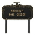thumbnail image 1 of Butterfly Rose Garden Personalized Lawn Plaque - Black/Gold, 1 of 2