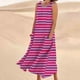 thumbnail image 2 of Vestido de Verano para las Mujeres sin Mangas Lino-Look Impreso Maxi, Suelto Fluido Y Vestido Sexy de Moda para las Mujeres, 2 of 5