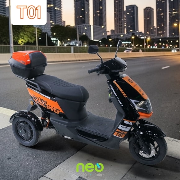 Trimoto Eléctrica T01 - 3 llantas - 65km/h - 100Km Autonomía