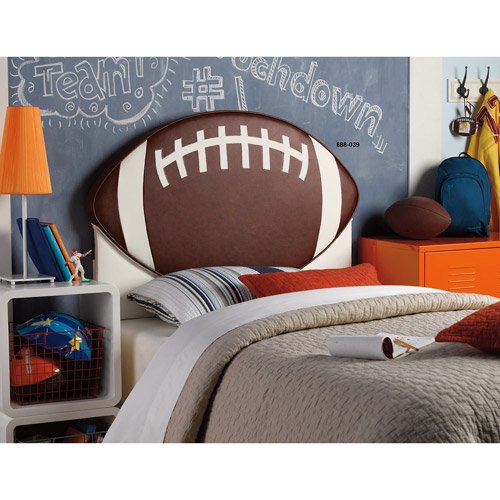 Upholstered Sports Theme Twin Headboard, Multiple Designs