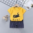 thumbnail image 2 of Edvintorg 6Months-6Years Cute Cartoon Clothes for Kids Boys Toddler Baby Boys Girls Fashion Short Sleeve Printes Casual Shirt Short Sets Loungewear, 2 of 3