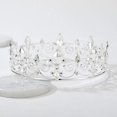 thumbnail image 4 of Corona real medieval Tiara Tiara Rey Corona Accesorio de disfraz Pieza de pelo para hombres, Plata JM, 4 of 5