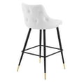 thumbnail image 5 of Modway Adorn Performance Velvet Bar Stool in White, 5 of 9