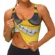 thumbnail image 3 of Fotbe Smiling With Sunglasses Sujetador Deportivo Largo sin Aros para Mujer con Almohadillas y Soporte Medio, Transpirable y Absorbente, Camiseta Tipo Chaleco o Tank Top-Large, 3 of 8