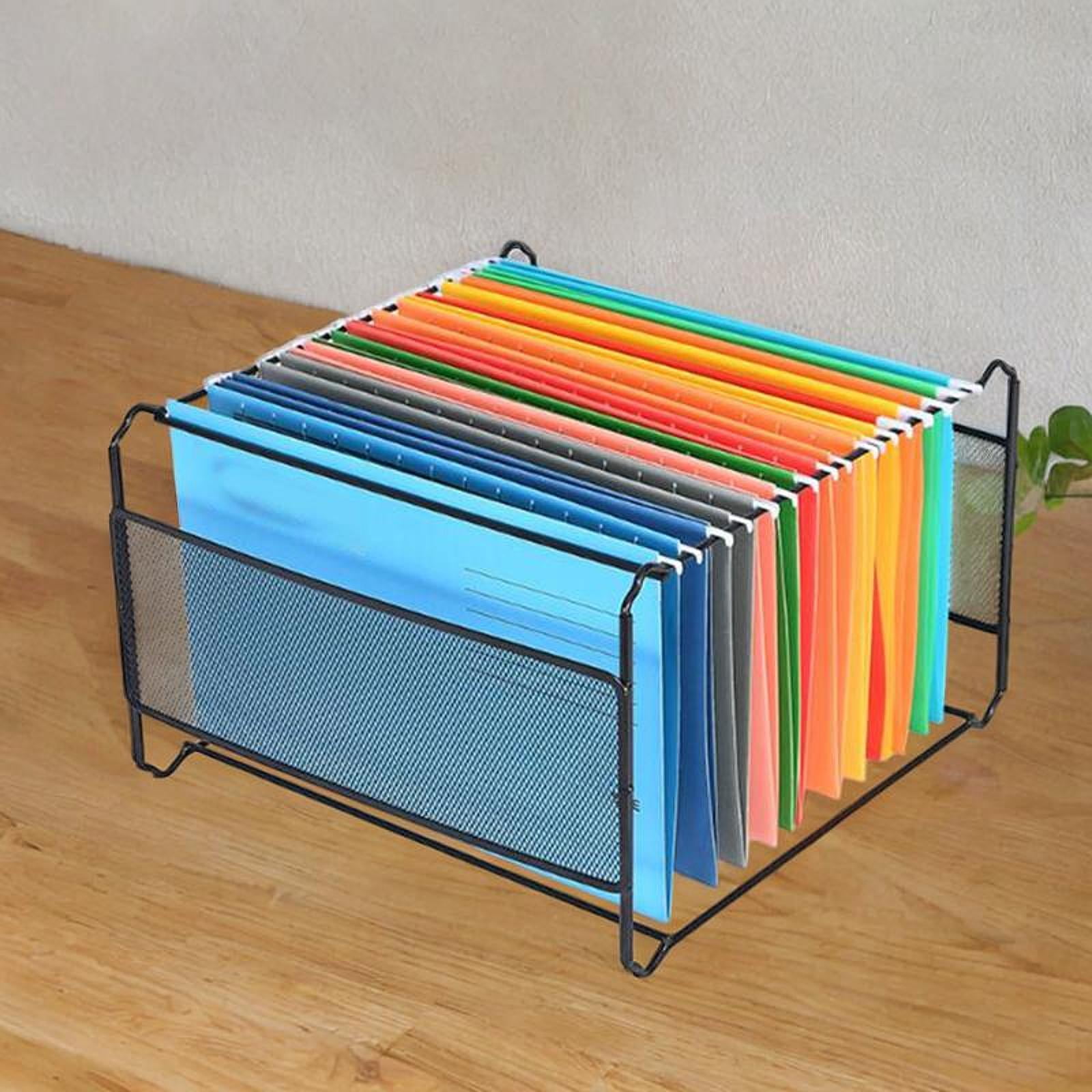 Zxpjkyu Hanging files Rack Document Rack Easy Assembly File Organizer for School Cabinet L