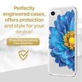 thumbnail image 2 of Case Yard iPhone-SE Case Clear Soft & Flexible TPU Ultra Low Profile Slim Fit Thin Shockproof Transparent Bumper Protective Cover Drop Protective Cell Phone Cases (Blue Flower), 2 of 8