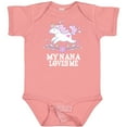 thumbnail image 3 of Inktastic My Nana Loves Me Unicorn Girls Baby Bodysuit, 3 of 5
