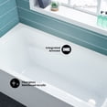 thumbnail image 2 of Voltaire 54 x 30 Skirted Right Drain Soaking Apron Bathtub in Glossy White with Integrated Overflow and Armrest, Drain Included, 2 of 8