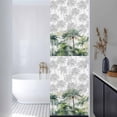 thumbnail image 3 of Summer Tropical Leaves Window Privacy Film, Green Botanical Palm Trees Static Cling UV Sun Blocking Heat Control Window Tint Day and Night, Non-Adhesive One Way Windows Privacy Cover 17.7''x78.7'', 3 of 7