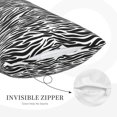 thumbnail image 3 of Goofa Zebra Pattern Pillow Case – Plush & Soft Cushion Cover, Hypoallergenic Throw Pillow Case for Comfortable Sleep with Envelope Closure-16"x24", 3 of 6
