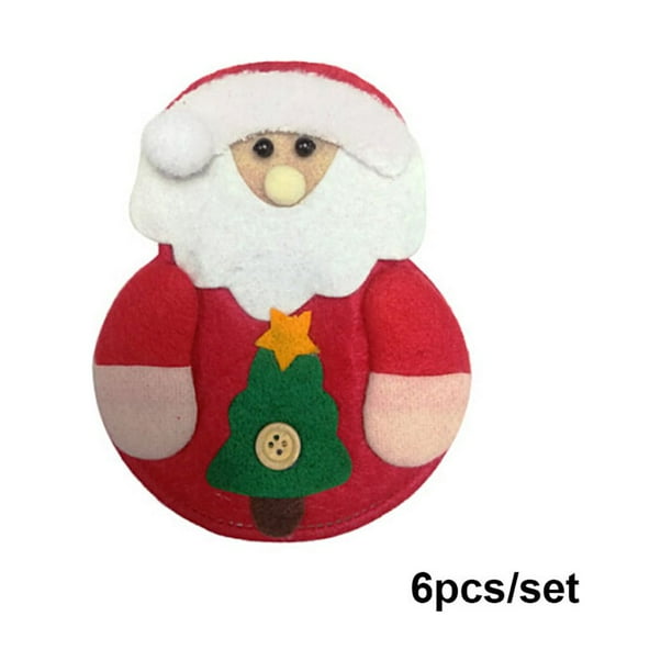 Juego de 6 cubiertos bonitos para decorar la mesa de la cena en casa para fiestas navideñas