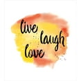thumbnail image 3 of Ambesonne Live Laugh Love Duvet Cover Sets, Soft Watercolor, 2-Queen, Yellow Coral Black, 3 of 3