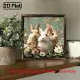 thumbnail image 5 of 1pc Wooden Bunny Figurine, Vintage-Style, Charming Farmhouse Decor, Indoor Display, with No Electricity Needed, for Various Room Types, Ideal for Easter Gift and Home Decoration, 8x8 Inch, 5 of 9
