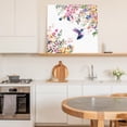 thumbnail image 6 of Botanical Flowers Wall Art Painting on Canvas, Watercolor Floral Bird Butterfly Canvas Art Home Prints Wall Art Framed Modern Artwork for Living Room Bedroom Wall Decor 12x12in, 6 of 9