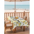 thumbnail image 3 of Rectangle Outdoor Tablecloth With Umbrella Hole And Zipper– Country Summer Waterproof Patio Table Cover for Party, Picnic, Backyard, 54"x80" , Welcome Lemon Print Yellow, 3 of 8