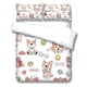 thumbnail image 1 of Juegos de cama Patrón de perro lindo Fundas de edredón de microfibra Fundas de almohada Niños Dibujos animados Animal Mascota Impreso Juego de cama de verano S LYSHDW2109250014,3 Piezas Inevent HA012377-02, 1 of 7
