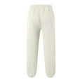 thumbnail image 7 of Men's Casual Pants Men’ s Small Quilted Warm Casual Pants Lined Sweatpants Wide Straight Leg Bottom Sweatpants Joggers Workout High Waisted Yoga With Pockets Beige 3XL, 7 of 7