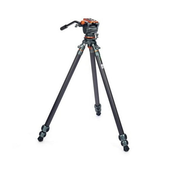 LEGENDS MIKE Tripod Kit w/Levelling Base, AirHed Cine Standard Video Plate, Blk/Slate Grey-Copper