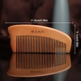 thumbnail image 2 of Unisex Mahogany Comb Anti-static Wood Comb Natural Hair Detangler Wooden Comb Home Travel Wood Anti-static Fine-tooth Comb, 2 of 6