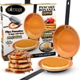 thumbnail image 1 of Steel Double Sided Pan, The Perfect Pancake Maker – Nonstick Copper Easy to Flip Pan, Frying Pan for Fluffy Pancakes, Omelets, Frittatas & More! Pancake Pan Dishwasher Safe Large, 1 of 5