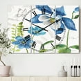 thumbnail image 2 of DesignArt Horloge Murale Grande Fleurs Columbine Bleues avec Papillon, 2 of 2