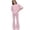 Pink, variant on Otqutp Girls 2 Piece Casual Outfits Oversized Bow Knot Print Top Bell Bottoms Set for Teens Fashion Clothing Vacation Trendy Clothes