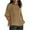 Khaki, variant on Uaswgudfs Women's Lightweight Blouse with Draped Front & Side Slits - Casual Cotton Summer Top for Relaxed Style