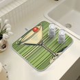 thumbnail image 4 of Yayeee Dish Drying Mat for Kitchen Counter 18" x 24" Microfiber Super Absorbent Coffee Decorative Pad, Red Martini, 4 of 9