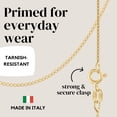 thumbnail image 5 of KISPER Gold Box Chain Necklace for Women Plated 925 Sterling Silver Dainty, 5 of 9