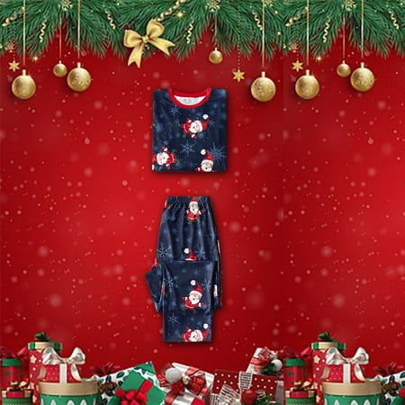 

Egmy Christmas Printed Tops+Pants Xmas Family Pajamas Set