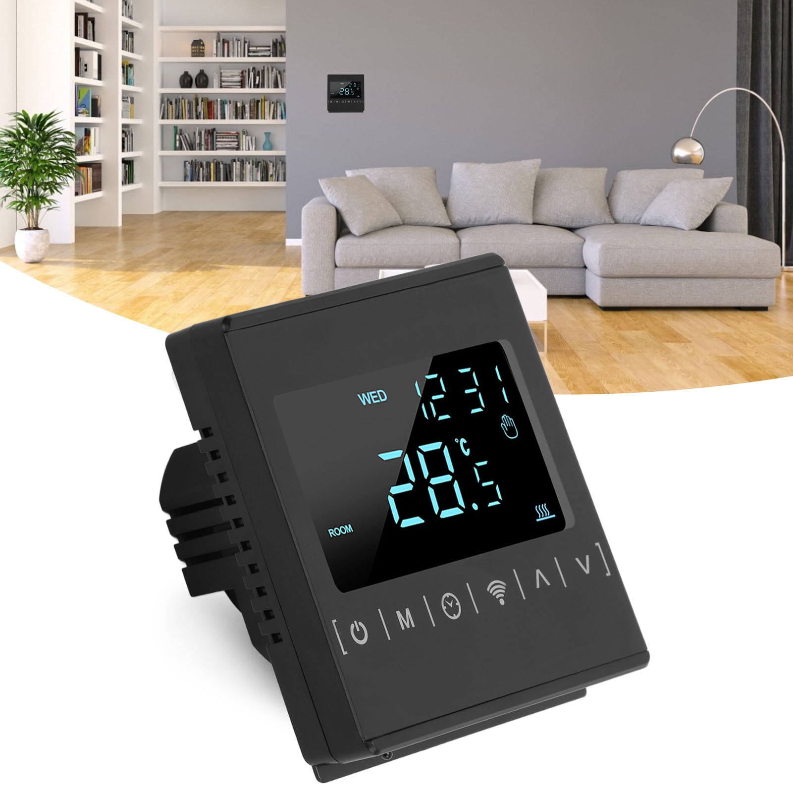 EBTOOLS Temperature Controller,LCD Temperature Controller,MH1823 Wifi Thermostat Smart LCD APP Voice Control Temperature Controller AC 85V‑250V