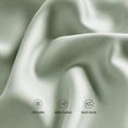 thumbnail image 4 of EVERGRACE Tencel Lyocell Cooling Duvet Cover Set Queen Size 3 Piece, 100% Natural Eucalyptus Lyocell Fiber from Austria, Luxury Silky Soft Comforter Cover with 2 Shams, Sage Tea Green, 92"x88", 4 of 8