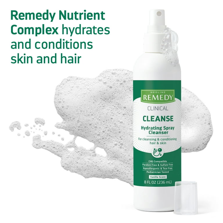 Medline Remedy Clinical Phytoplex No-Rinse Spray Cleanser, Skin