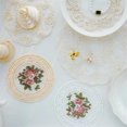 thumbnail image 6 of Embroidered Fabric Coasters for Drinks,Happon Cloth Drink Coasters, Vintage Lace Embroidery Coasters for Tea,Floral Cup Coasters for Home, Wedding, Tabletop Photography Decoration, 6 of 7