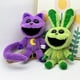thumbnail image 4 of Criaturas sonrientes, serie de animales de terror, muñeco de gato morado, muñeco de peluche, 4 of 5