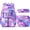 Purple Blue, variant on 3-Piece Kawaii Backpack Set - Lightweigt Water Resistant Daypacks Travel Bookbag, Purple Blue