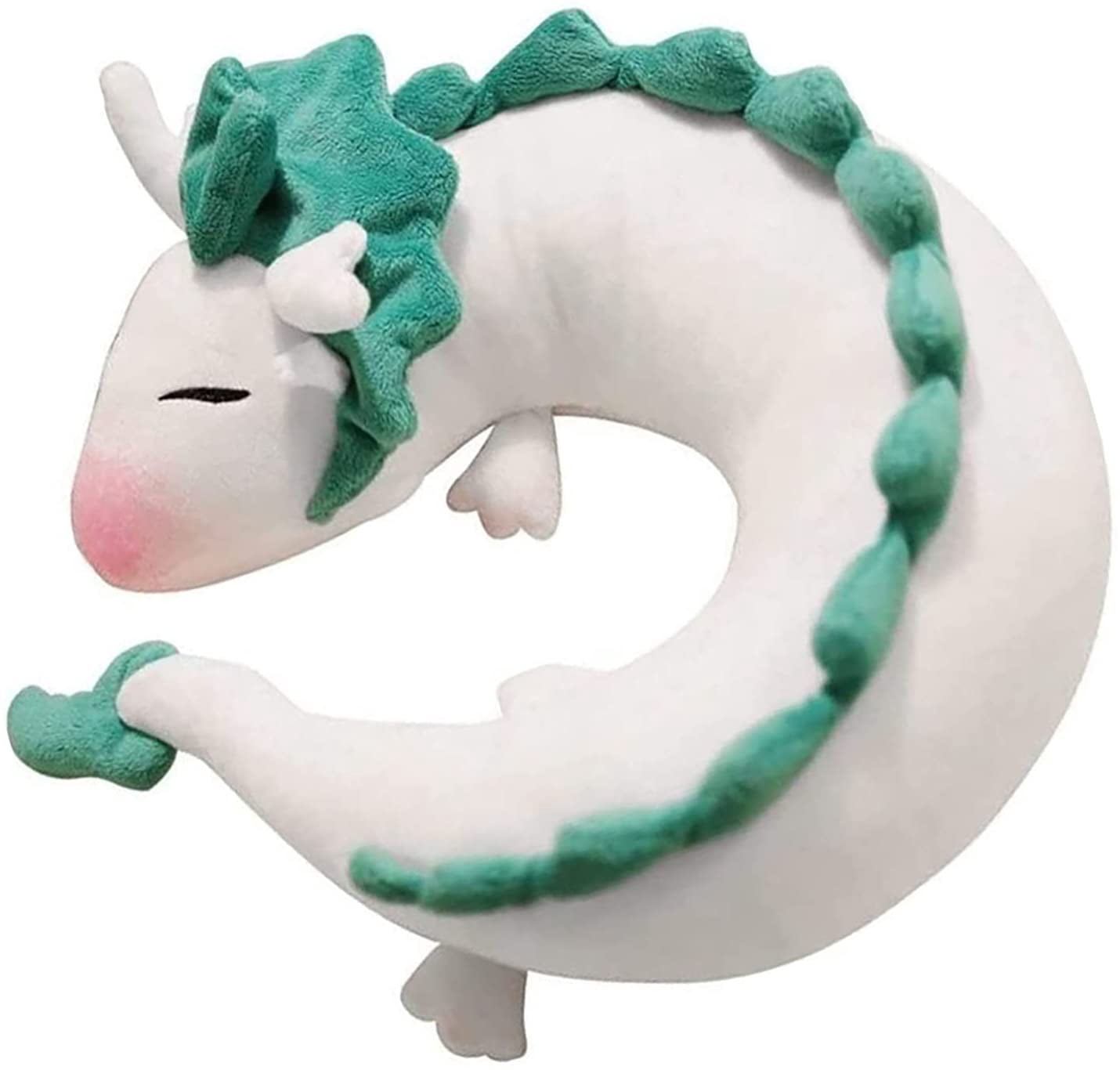 Anime Neck Pillow White Dragon Plush 