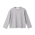 thumbnail image 5 of CCRFTGI Long Sleeve for Children Boys Waffle Size 7 Casual Blouses Tops Thermal Fall Spring T Shirts Crewneck Basic Tees Light Gray 9-10 Years, 5 of 5