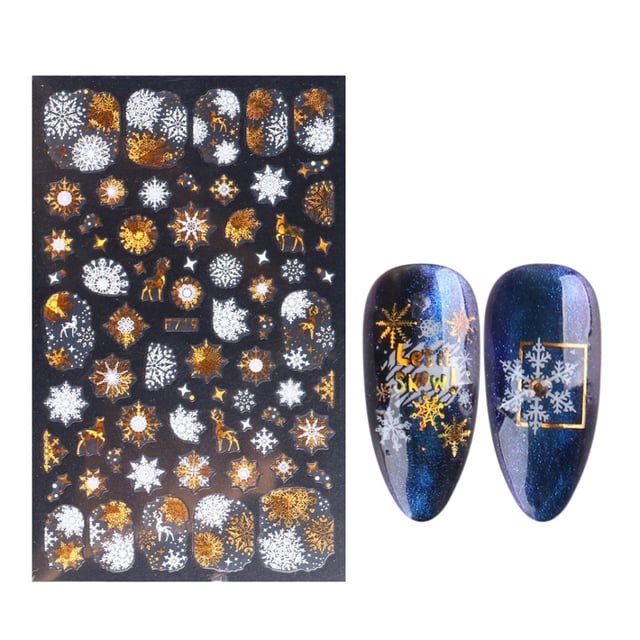 Navidad Nail Art Stickers Calcomanías 3D Autoadhesivo Navidad Nail Decoración Wmkox8yii hjk4294