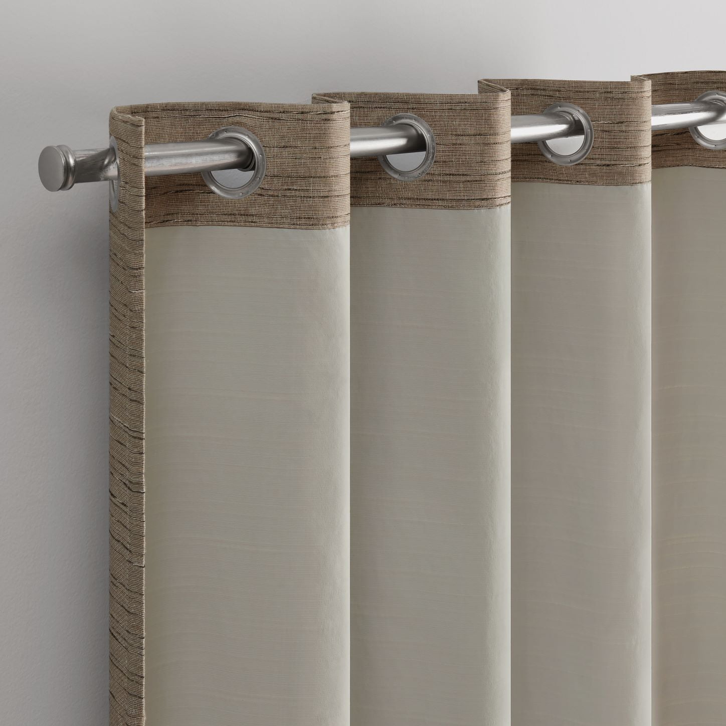 Eclipse Branson Magnitech 100% Blackout Curtain, Grommet Window Curtain Panel, Seamless Magnetic Closure, 84 in x 50 in wide, (1 Panel), Mocha