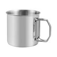 thumbnail image 2 of Tasse de Camping en Acier Inoxydable avec Poignée Pliable Tasse en Acier Inoxydable Durable Tasse Extérieure pour Randonnée 550ml, 2 of 6