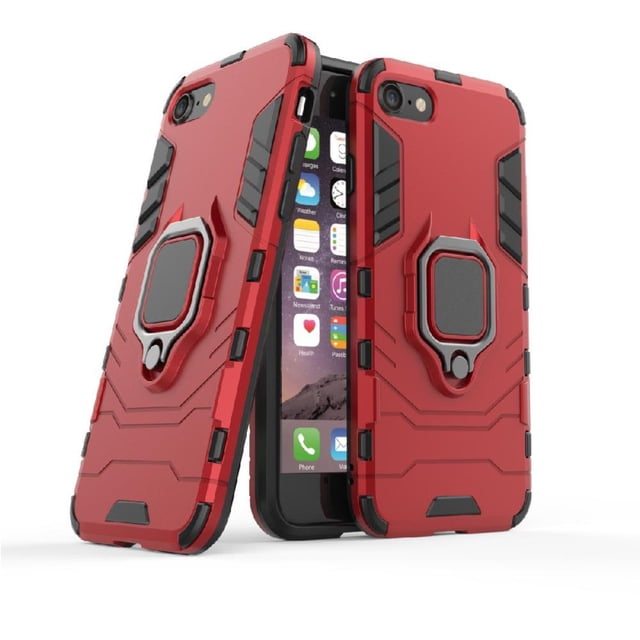 Funda para iPhone SE 2022/2020 con Soporte Anillo Giratorio 360° y Protección Resistente a Golpes y Caídas