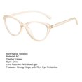 thumbnail image 7 of Blue Light Blocking Glasses Unisex Clear View Kitty Eye Shape Frame Strong Hinge Smooth Transparent with Rim Eye Protection Clear Bluelight Glasses Spectacles, 7 of 7